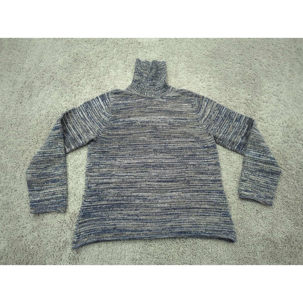 Jeanne Pierre Womens L Turtleneck Pullover Long Sleeve‎ Space Dye Knit